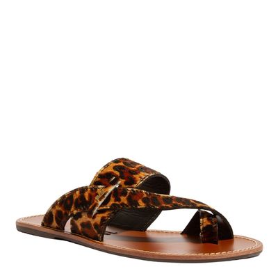 Rasteira Couro Animal Print Onça