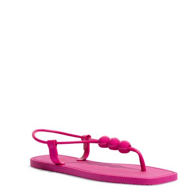 Rasteira Borracha Rosa Fúcsia