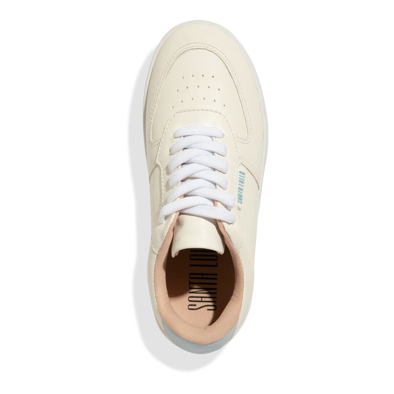 Tênis Flat Floater Off White Cadarço - Santa Lolla Tênis Flat Floater Off White Cadarço - Santa Lolla