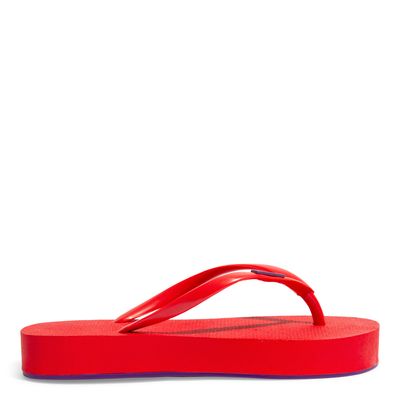 Chinelo Flip Flop Plataforma Borracha Vermelho