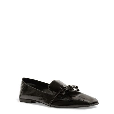 Mocassim Verniz Show Preto Bico Quadrado