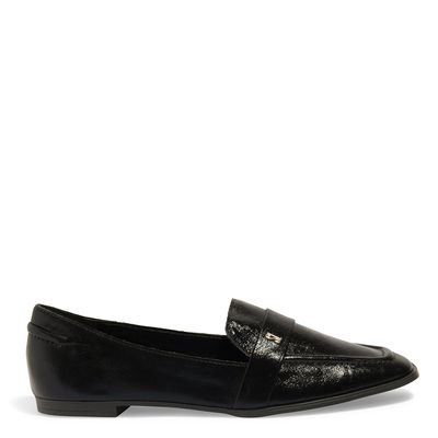 Sapato Mocassim Couro Cristal Preto