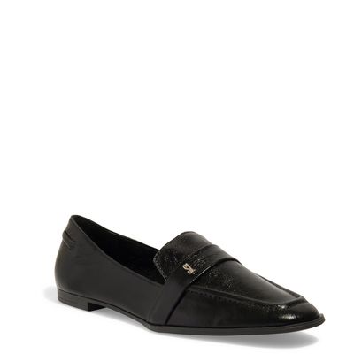 Sapato Mocassim Couro Cristal Preto