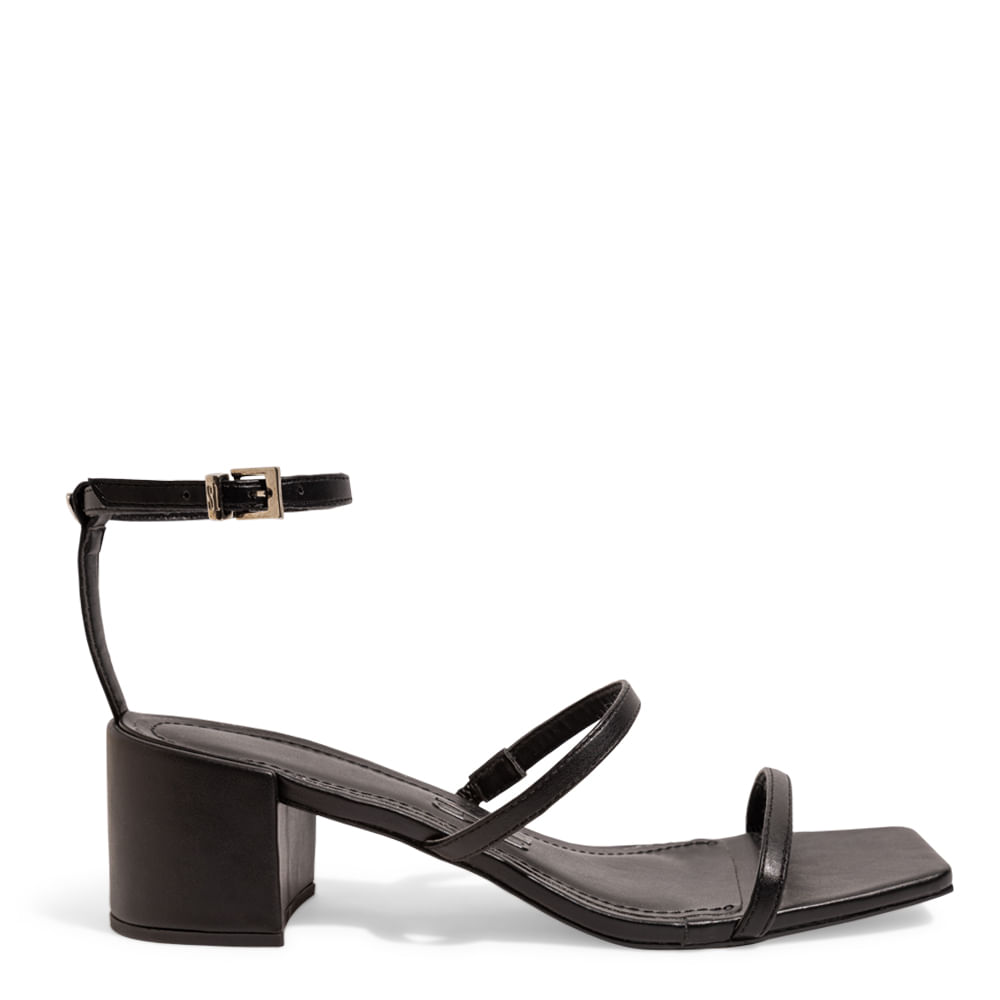 Sandália Preta Sandalia Santa Lolla Salto Baixo Sandália Preta