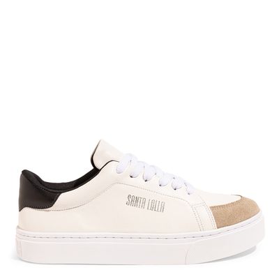 Tênis Couro Camurça Off White