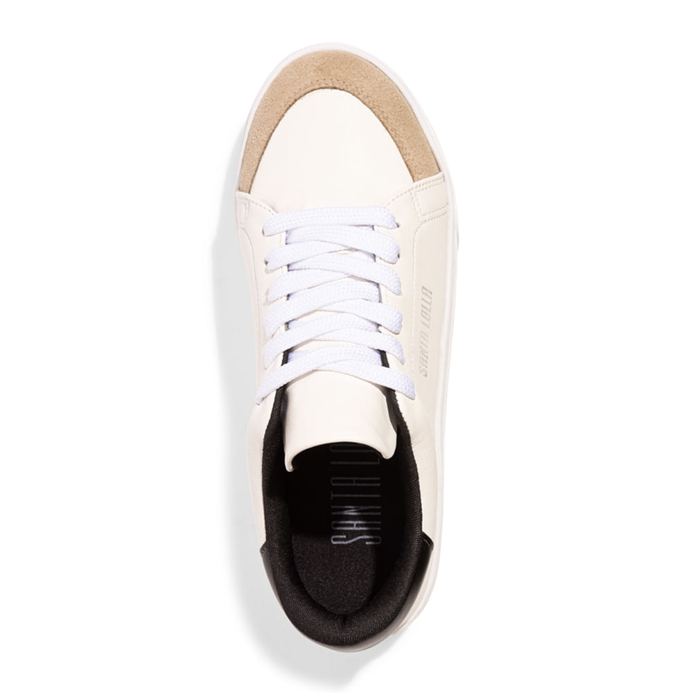 Tênis Couro Camurça Off White - Santa Lolla