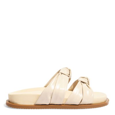 Papete Couro Confort Off White