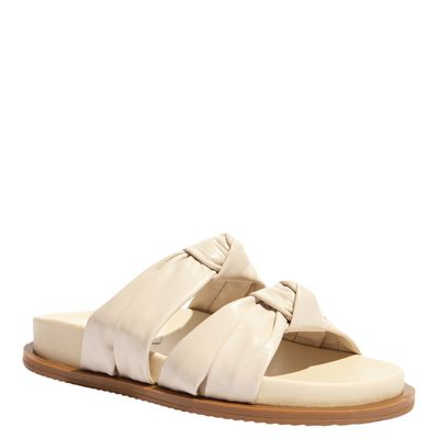 Papete Couro Confort Off White