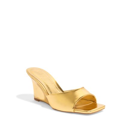 Mule Specchio Dourado Salto Anabela