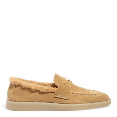 Mocassim Couro Camurça Premium Bege