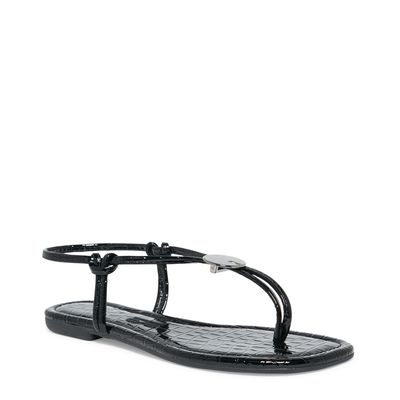 Rasteira Croco Capri Preta