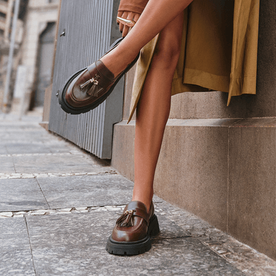 Mocassim Couro Soft Marrom Tratorado