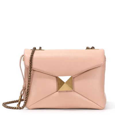 Bolsa Mini Bag Rose Soft Spike Alça Corrente