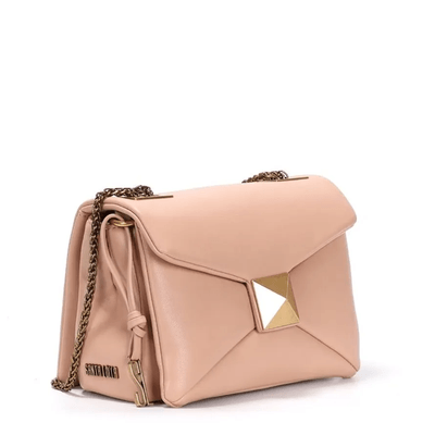 Bolsa Mini Bag Rose Soft Spike Alça Corrente