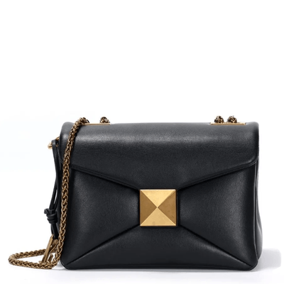 Bolsa Mini Bag Preta Soft Spike Alça Corrente