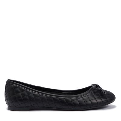 Sapatllha Bico Redondo Napa Soft Preto Laço