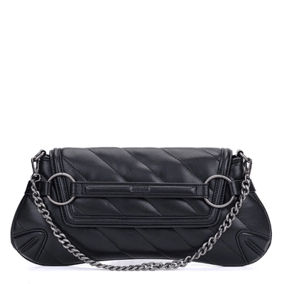Bolsa Preta Tiracolo Soft Alça Corrente