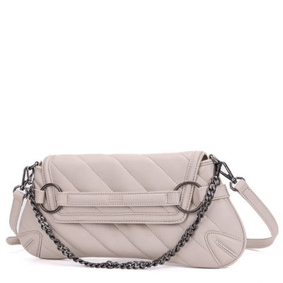 Bolsa Creme Tiracolo Soft Alça Corrente