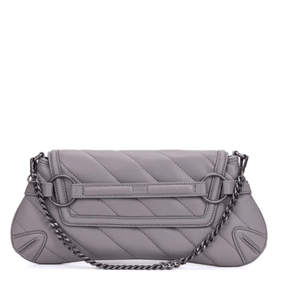 Bolsa Cinza Tiracolo Soft Alça Corrente
