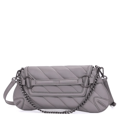 Bolsa Cinza Tiracolo Soft Alça Corrente