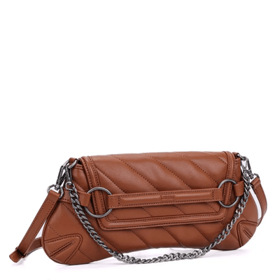Bolsa Marrom Tiracolo Soft Alça Corrente