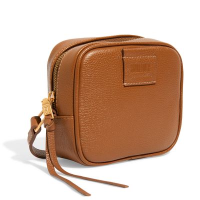 Bolsa Pequena Couro Floater Transversal Marrom