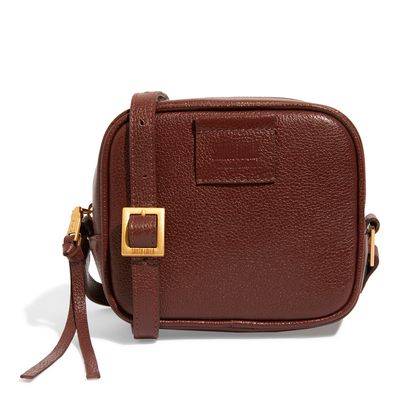 Bolsa Pequena Couro Floater Transversal Vermelho Bordô