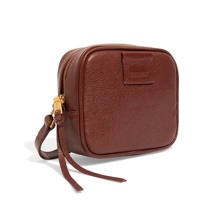 Bolsa Pequena Couro Floater Transversal Vermelho Bordô