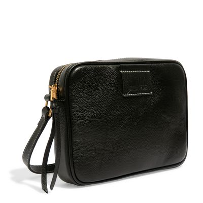 Bolsa Pequena Transversal Couro Floater Preta - Linha Genuine Leather