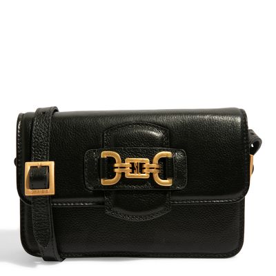Bolsa Pequena Couro Floater Transversal Preto