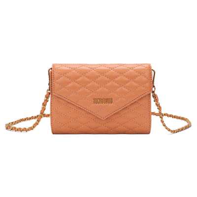 Bolsa Carteira Matelassê Soft Caramelo Alça Transversal