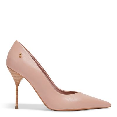 Scarpin One Couro Nobre Soft Rosa Salto Alto