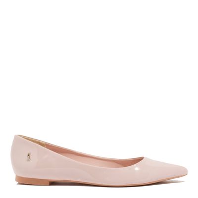 Sapatilha Verniz Rose Bico Fino