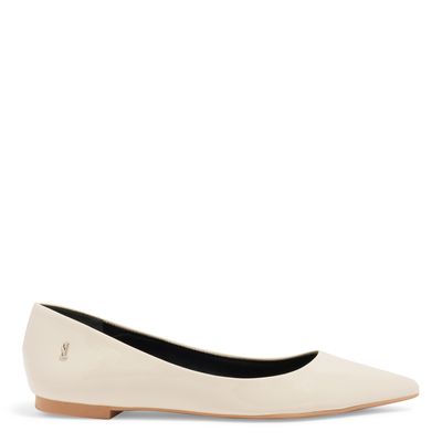 Sapatilha Verniz Off White Bico Fino