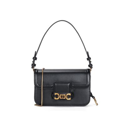 Bolsa Pequena Material Soft Preta Alça De Ombro