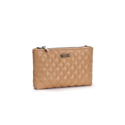Bolsa Soft Matelassê Marrom Claro Alça Transversal