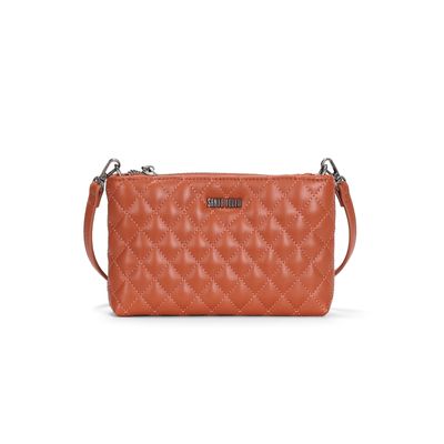 Bolsa Soft Matelassê Marrom Canela Alça Transversal