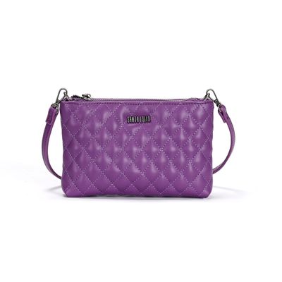 Bolsa Soft Matelassê Roxo Viola Alça Transversal