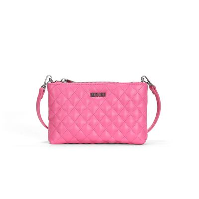 Bolsa Soft Matelassê Rosa Alça Transversal