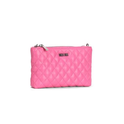Bolsa Soft Matelassê Rosa Alça Transversal