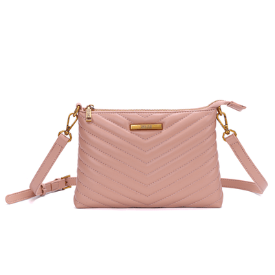 Bolsa Pequena Material Soft Rosa Ballet Alça Transversal