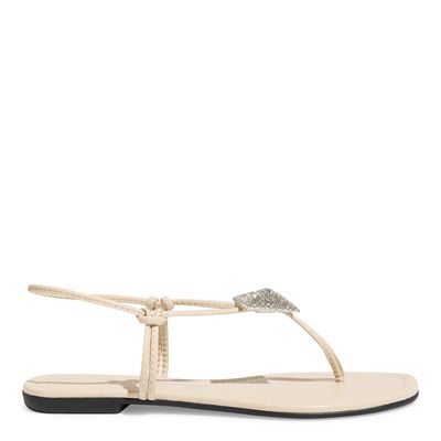 Rasteira Off White Napa Soft Bico Quadrado