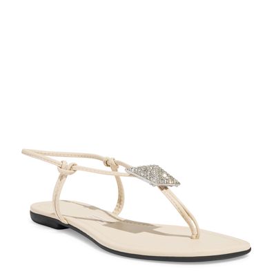 Rasteira Off White Napa Soft Bico Quadrado