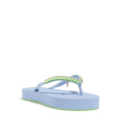 Chinelo Flip Flop Borracha Azul Bebê Corrente