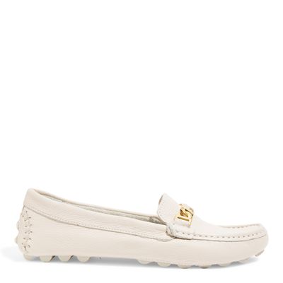 Mocassim Couro Floater Camurça Off White