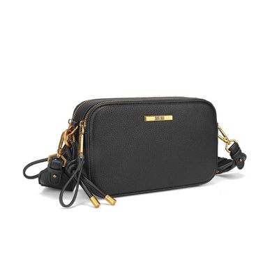 Bolsa Floater Preta Alça Gorgurão Transversal