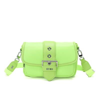 Bolsa Verde Neon Média Nylon Alça De Ombro