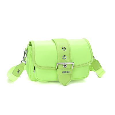 Bolsa Verde Neon Média Nylon Alça De Ombro