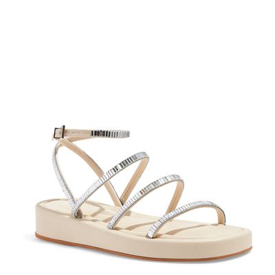 Sandália Papete Napa Creme
