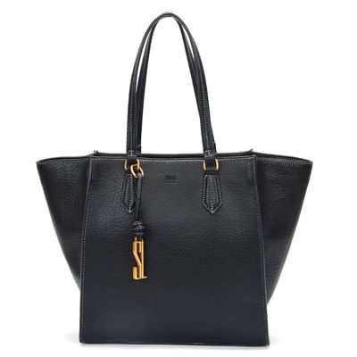 Bolsa Shopper Preta Floater Estruturada Alça De Ombro